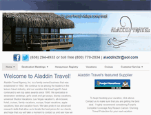 Tablet Screenshot of aladdintravelinc.com